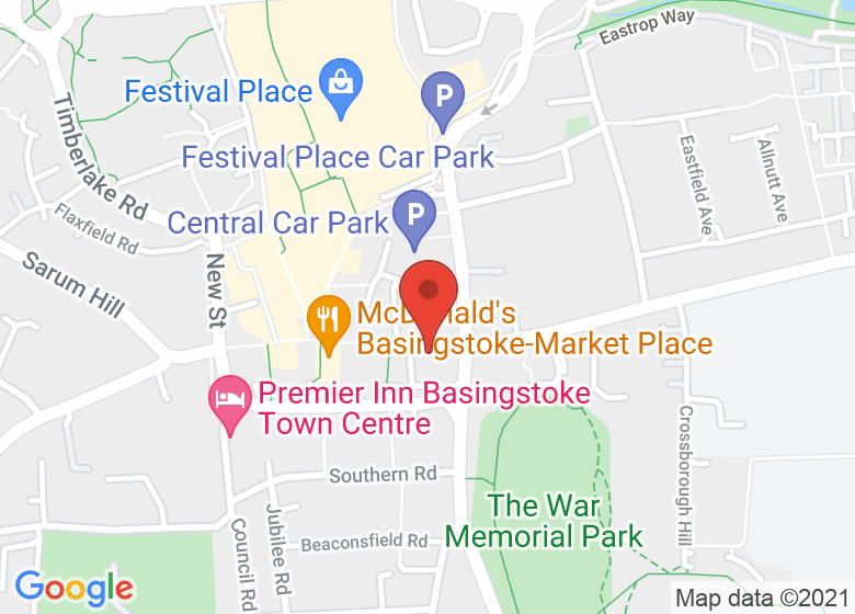 Map showing event location