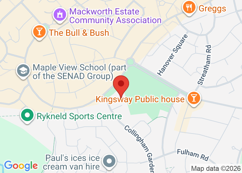 Map showing location of Mackworth Estate Community Hall