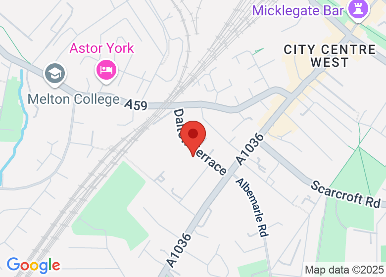 Map showing location of The Mount School York