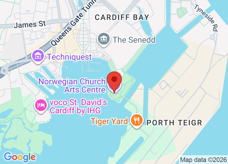 Map showing location of Norwegian Church Arts Centre