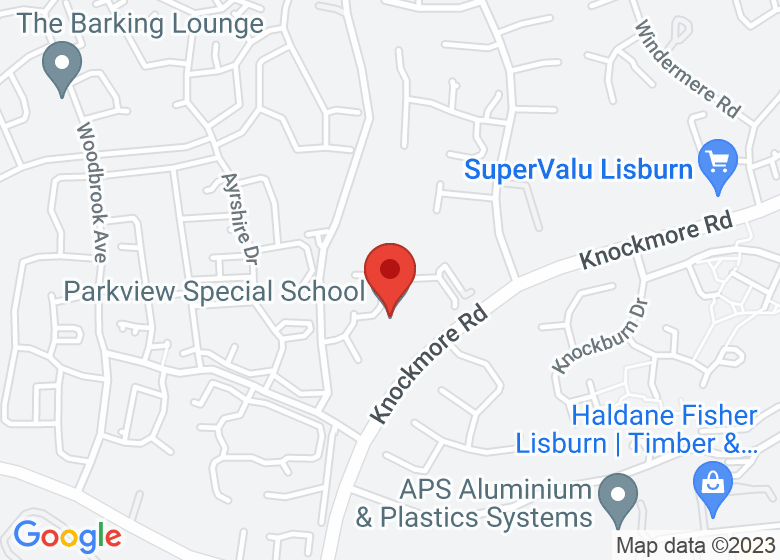 Map showing location of Parkview Special School