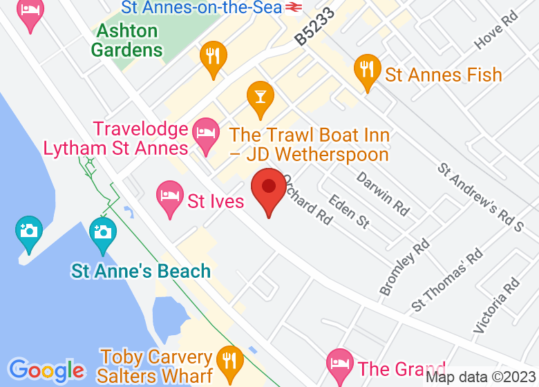 Map showing location of The Bedford Hotel