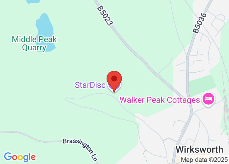 Map showing location of StarDisc