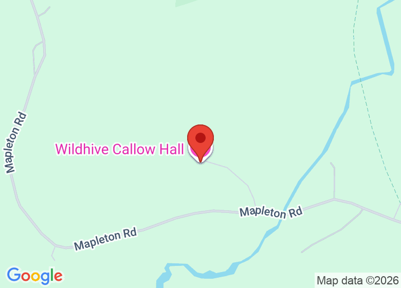 Map showing location of Wildhive Callow Hall