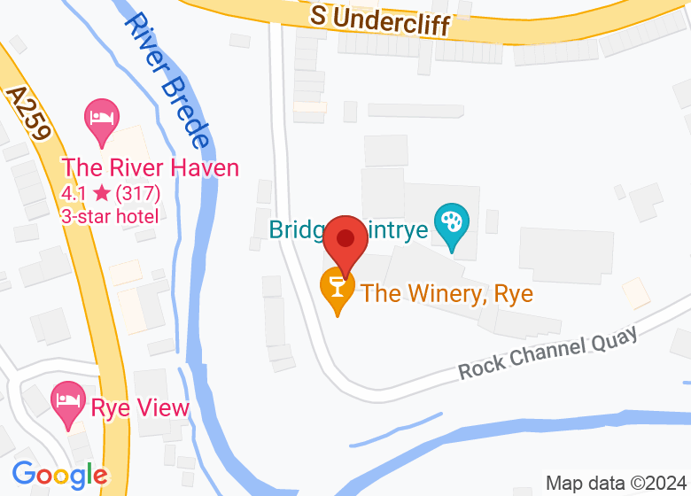 Map showing location of The Winery