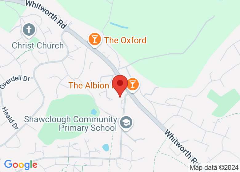 Map showing location of Thrum Hall Methodist Church