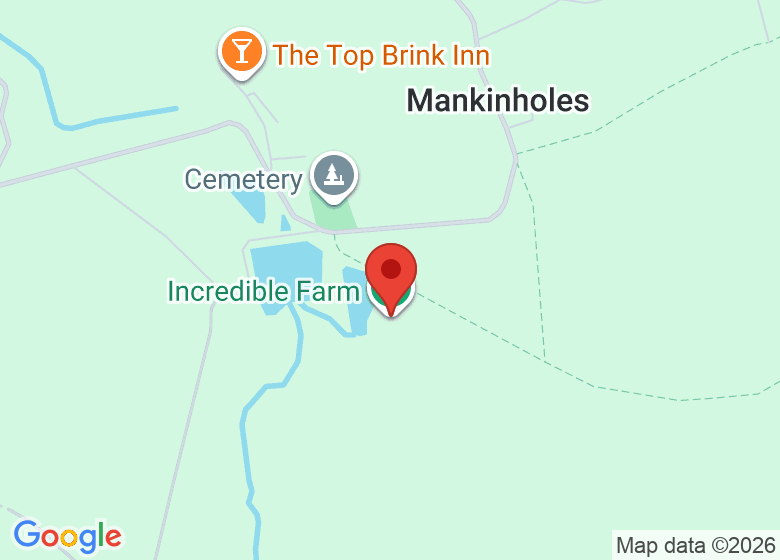Map showing location of Incredible Farm