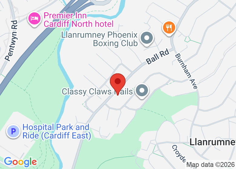 Map showing location of Llanrumney Hall