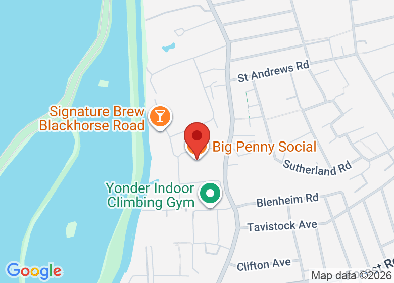 Map showing location of Big Penny Social