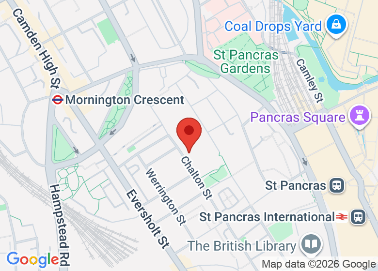 Map showing location of Somers Town Community Sports Centre