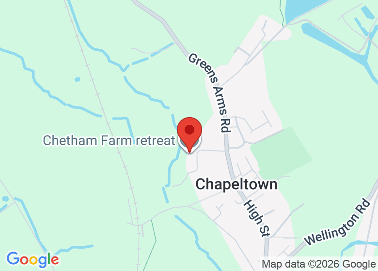 Map showing location of Chetham Farm retreat