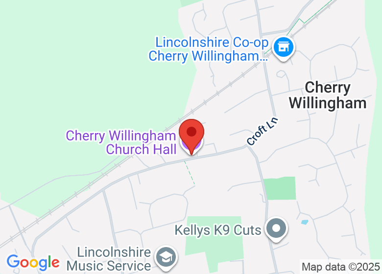 Map showing location of Cherry Willingham Church Hall