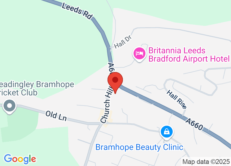 Map showing location of St Giles Bramhope