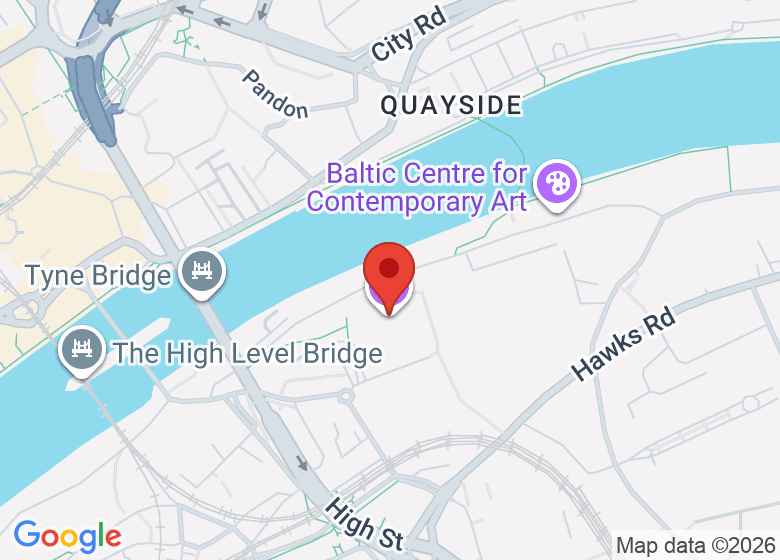 Map showing location of The Glasshouse International Centre for Music