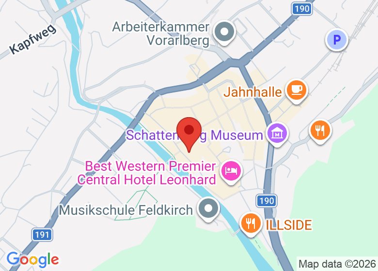 Karte mit Standort von Theater am Saumarkt - Cultural District Feldkirch