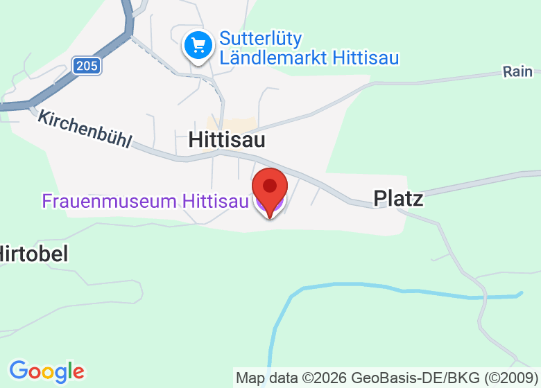 Karte mit Standort von Frauenmuseum Hittisau