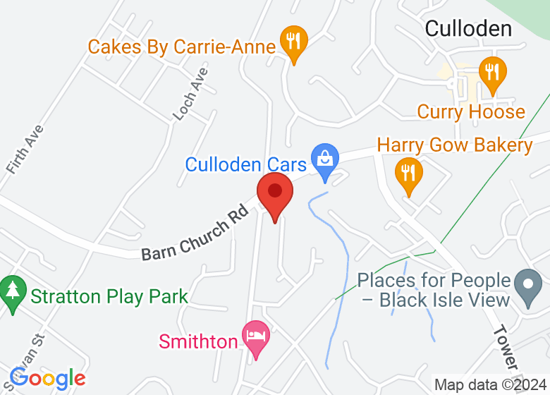 Map showing location of The Green Hall