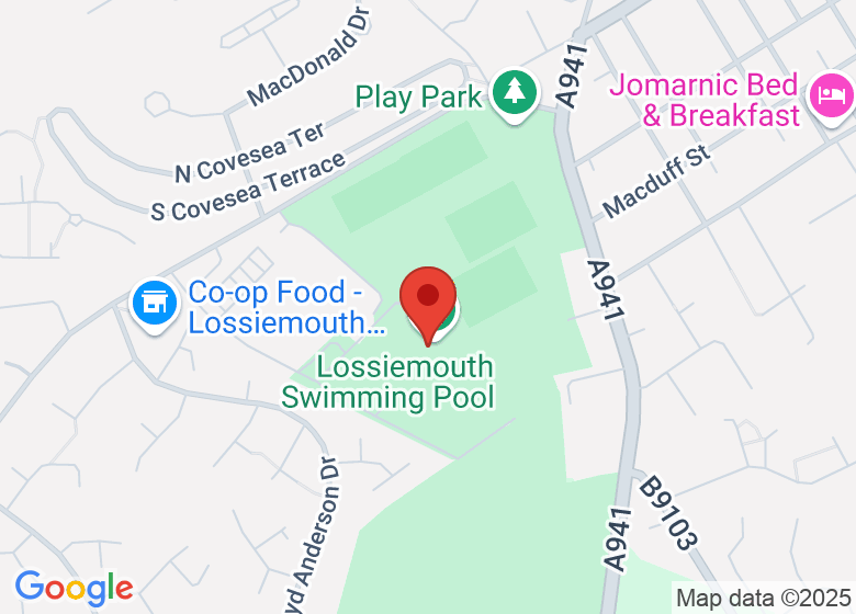 Map showing location of Lossiemouth Sports & Community Centre