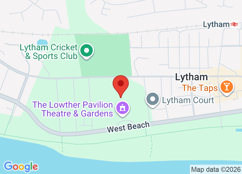 Map showing location of Lowther Gardens lytham
