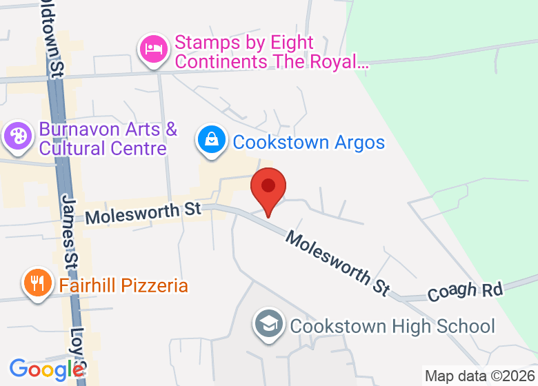 Map showing location of Aaron's Gym