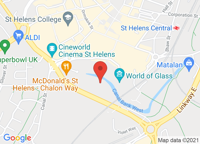 Map showing location of Mercure St Helens Hotel