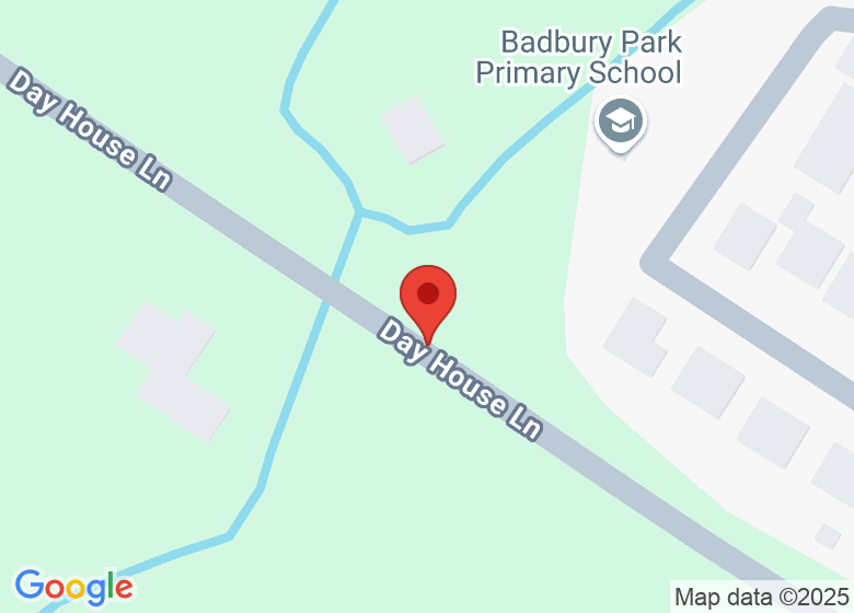 Map showing location of Badbury Park Primary School Day House Lane