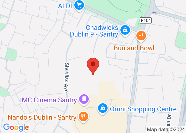 Map showing location of CrossFit Santry