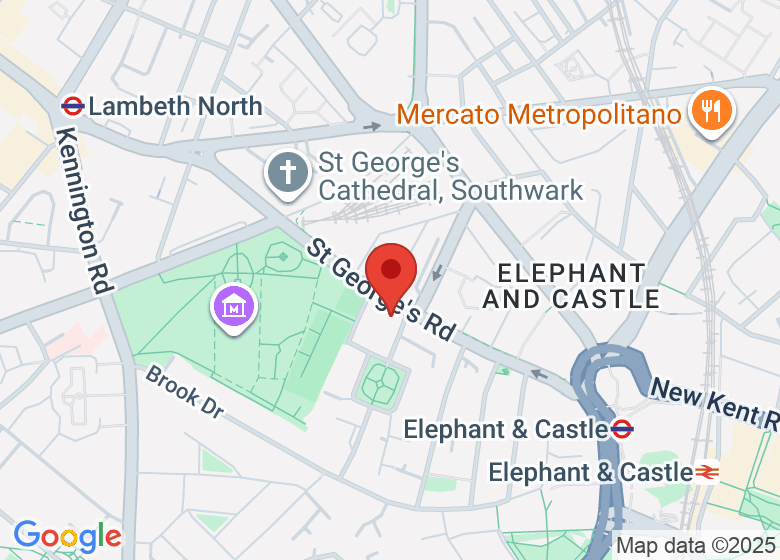 Map showing location of Siobhan Davies Studios