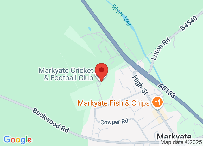 Map showing location of Markyate Village Hall