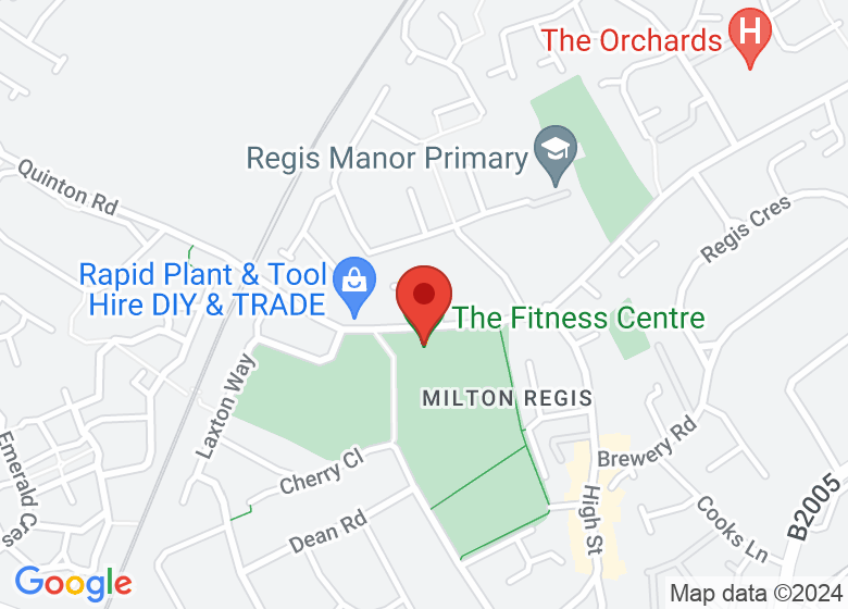 Map showing location of The Fitness Centre