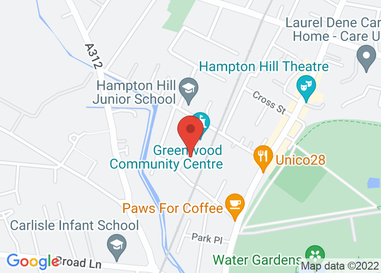 Map showing location of The Greenwood Centre