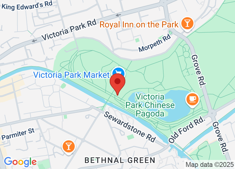 Map showing location of Victoria Park