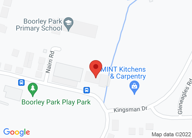 Map showing location of Boorley Green Community Centre 