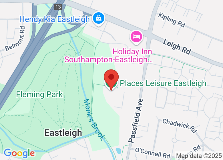 Map showing location of Places Leisure Eastleigh