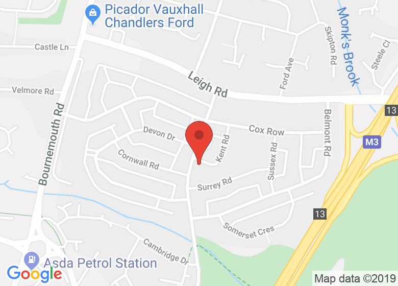 Map showing location of Velmore Church