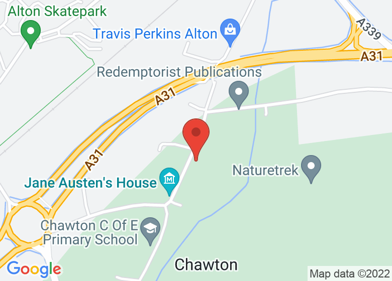 Map showing location of Chawton Village Hall