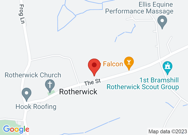 Map showing location of Rotherwick Village Hall