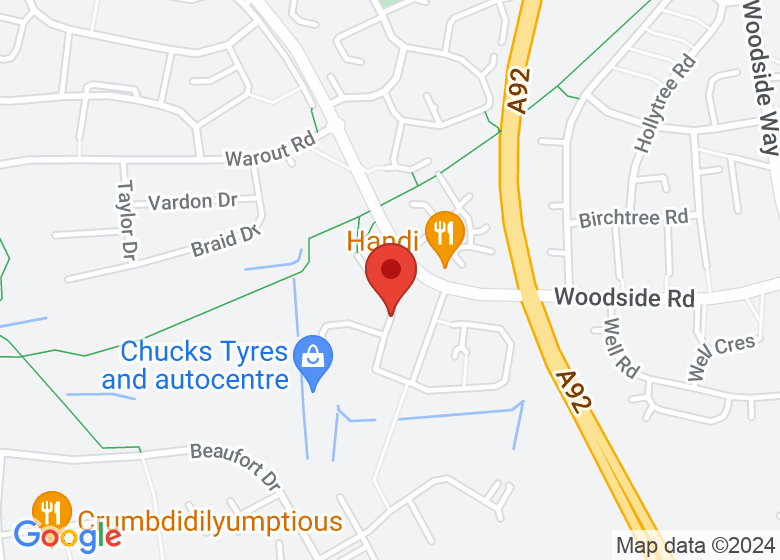 Térkép mutatja a következő helyeket K9 Manhunt & Scentwork Scotland