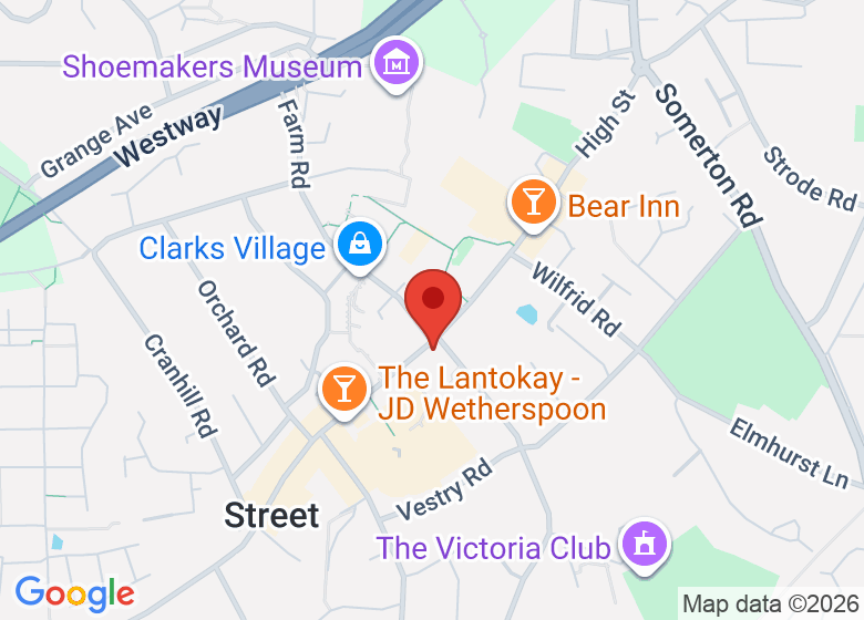 Map showing location of Crispin Hall
