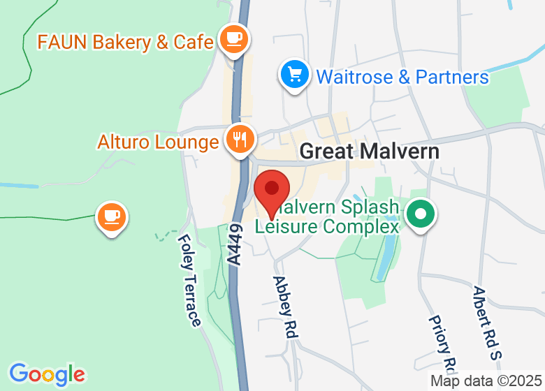 Map showing location of The Abbey Hotel