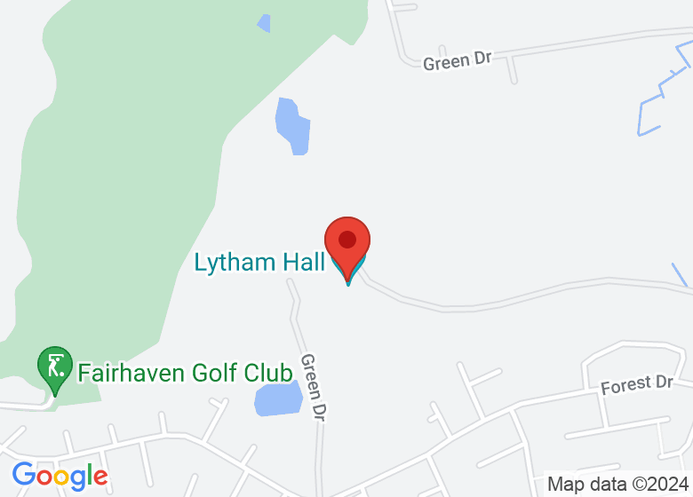 Map showing location of Lytham Hall