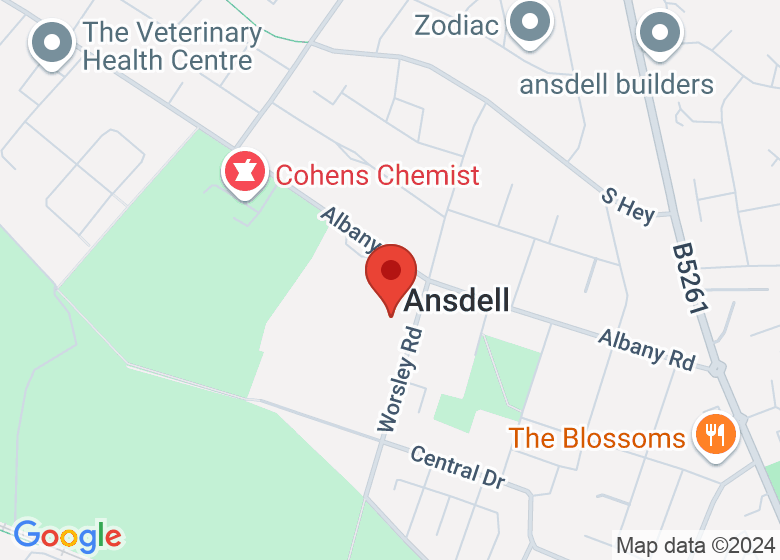 Map showing location of Lytham St. Annes High School