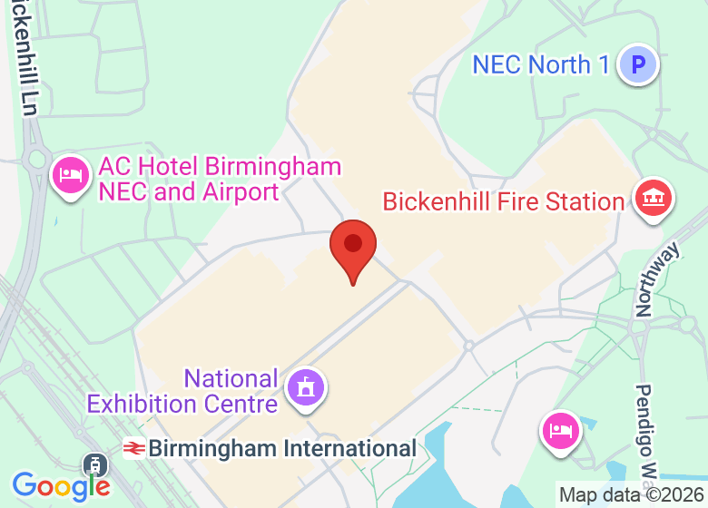Map showing location of Hall 11, NEC 