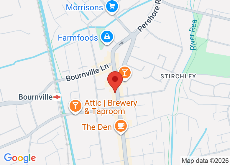 Map showing location of Stirchley Sewing School