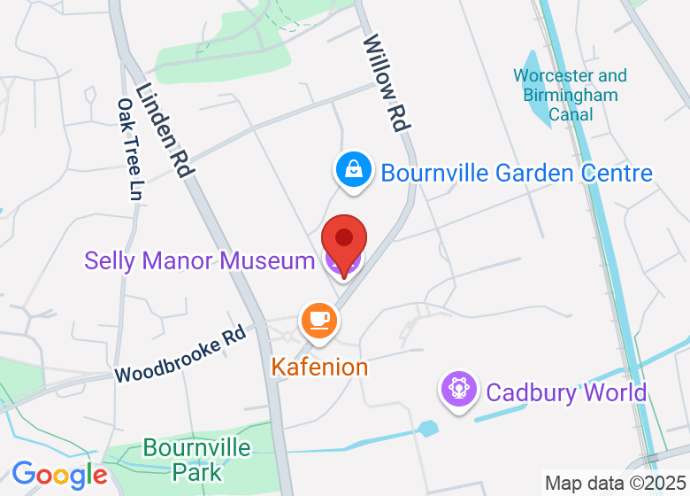 Map showing location of Selly Manor