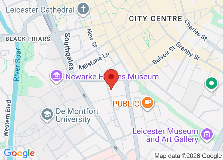 Map showing location of Sue Townsend Theatre