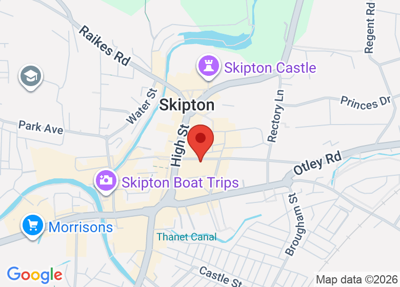 Map showing location of Holistic House Skipton
