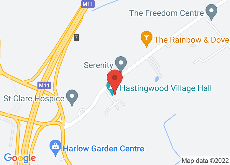 Map showing location of Hastingwood Village Hall