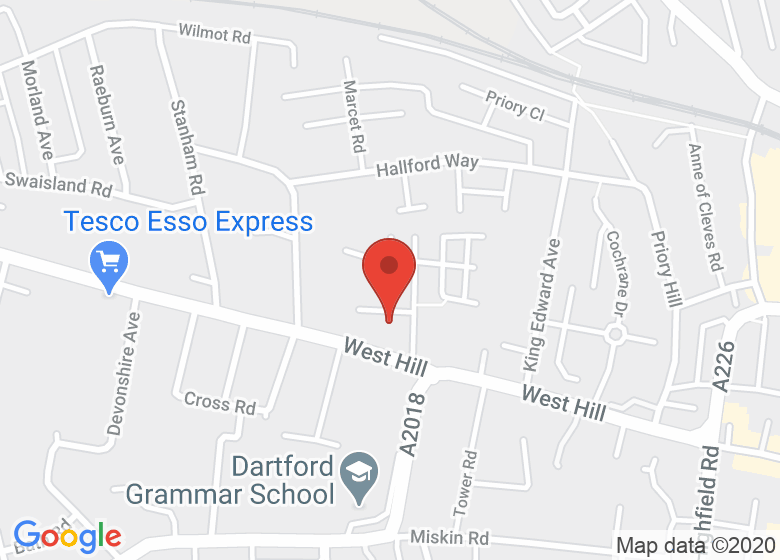 Map showing location of St Anselm's Parish Centre