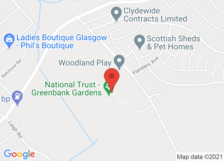 Map showing location of Greenbank Garden